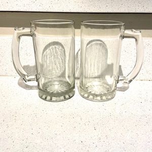 NEW! • Large Beer Mug Glasses • Set of 2